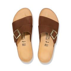 Almina Dark Tea Nubuck Leather