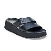 Almina Exquisite Platform Wedge Black Smooth Leather