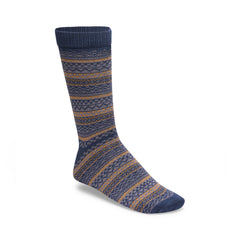 Cotton Pattern Socks Faded Purple/Ochre/Navy