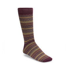 Cotton Pattern Socks Ochre/Zinfandel/Thyme