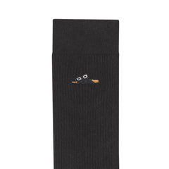 Cotton Ribbed Socks Black