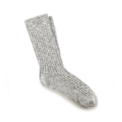 Cotton Slub Socks M Grey White