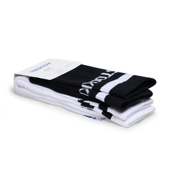Cotton Crew Stripe Black/White 2 Pack