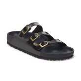 Florida D-Buckle Exquisite High Shine Black Natural Leather Patent