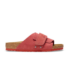 Kyoto Corduroy Sienna Red Embossed Suede