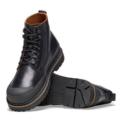 Prescott Mens Black Natural Leather