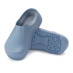 Super Birki Dusty Blue Polyurethane/Shearling