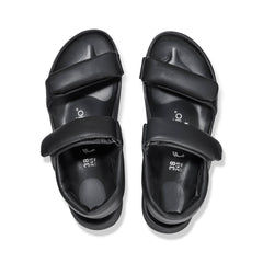 Theda Exquisite Platform Wedge Black Smooth Leather