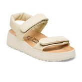 Theda Exquisite Platform Wedge Ecru Smooth Leather