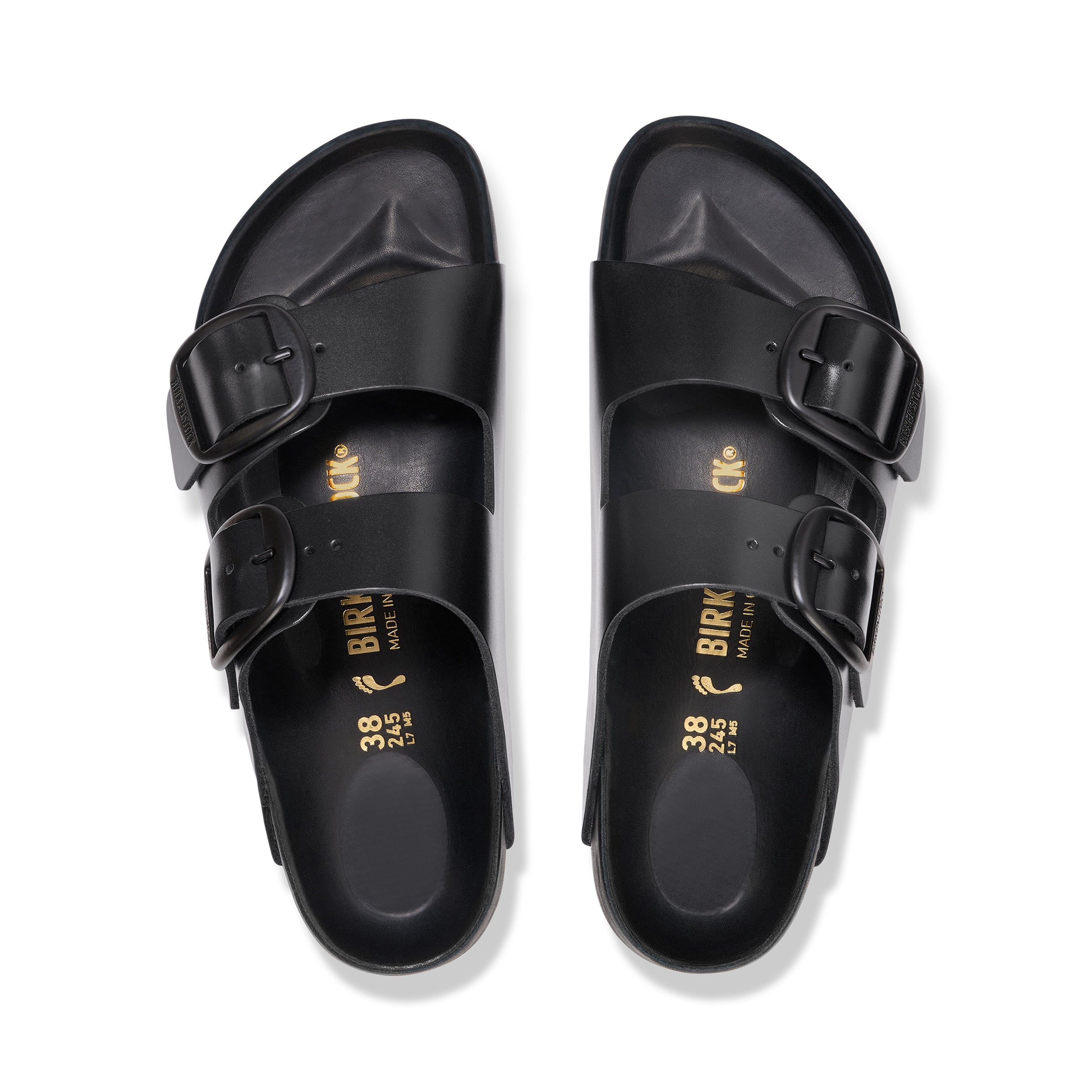 Arizona Big Buckle Exquisite Black Amalfi Leather