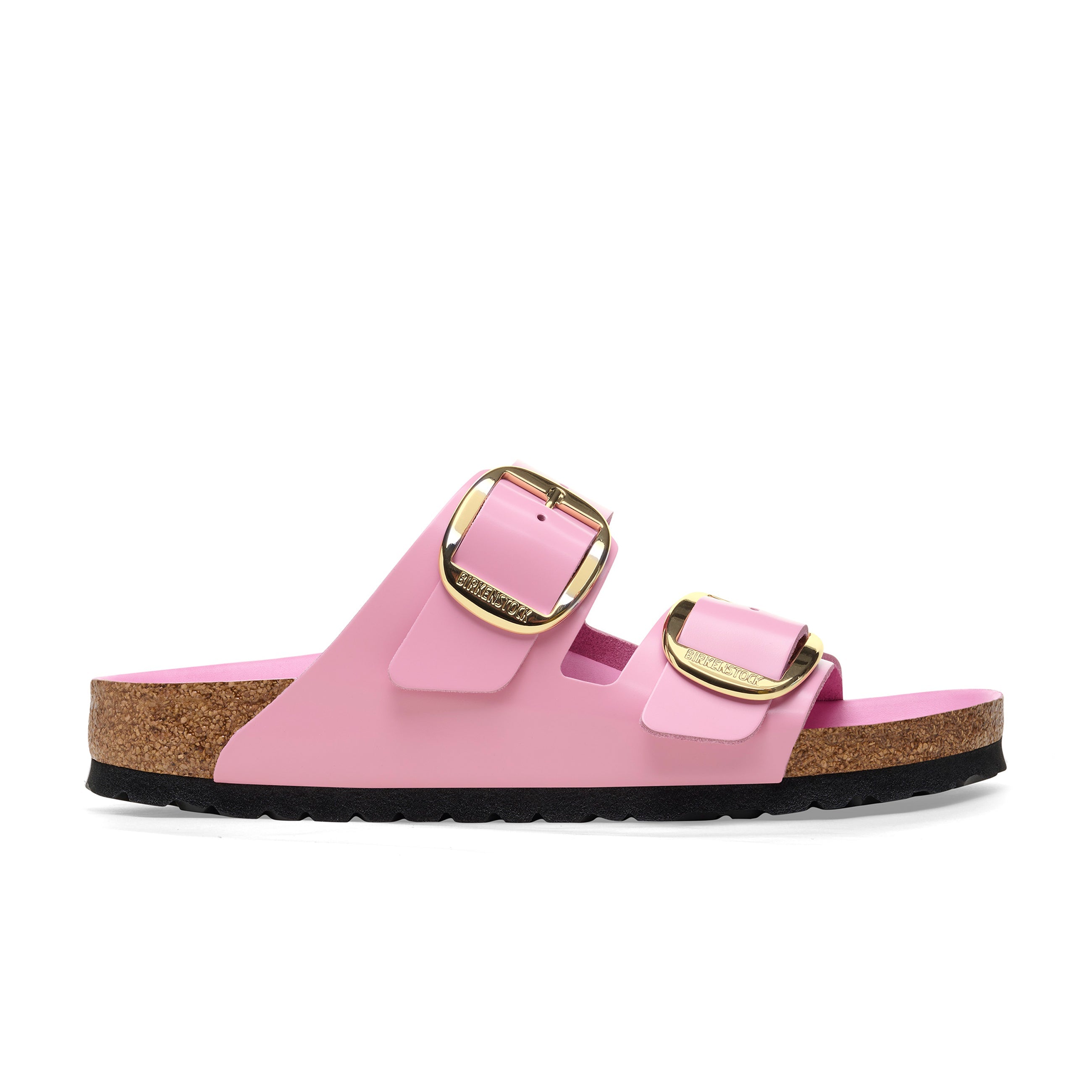 Arizona Big Buckle High Shine Fondant Pink Natural Leather Patent
