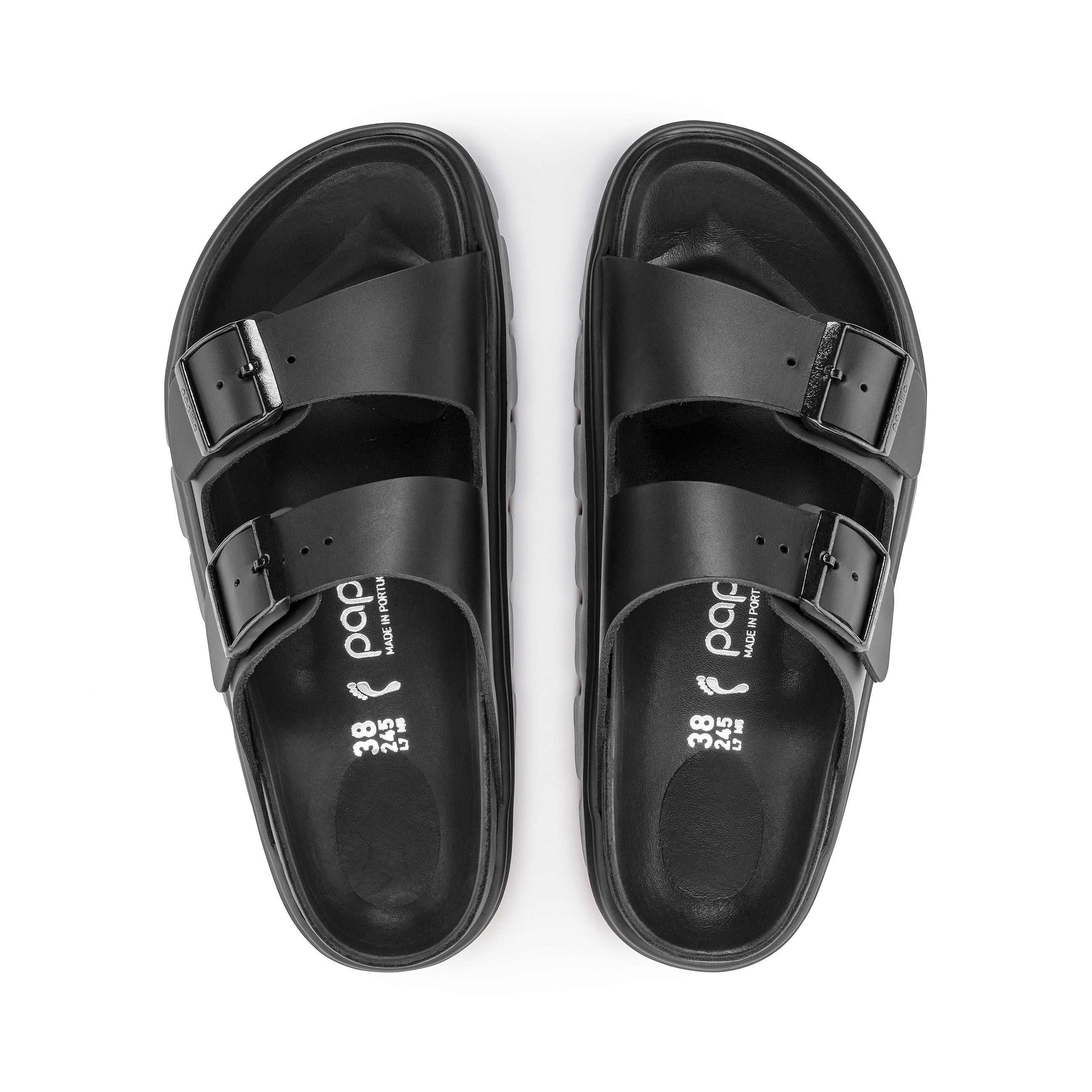 Arizona Chunky Exquisite Black Smooth Leather