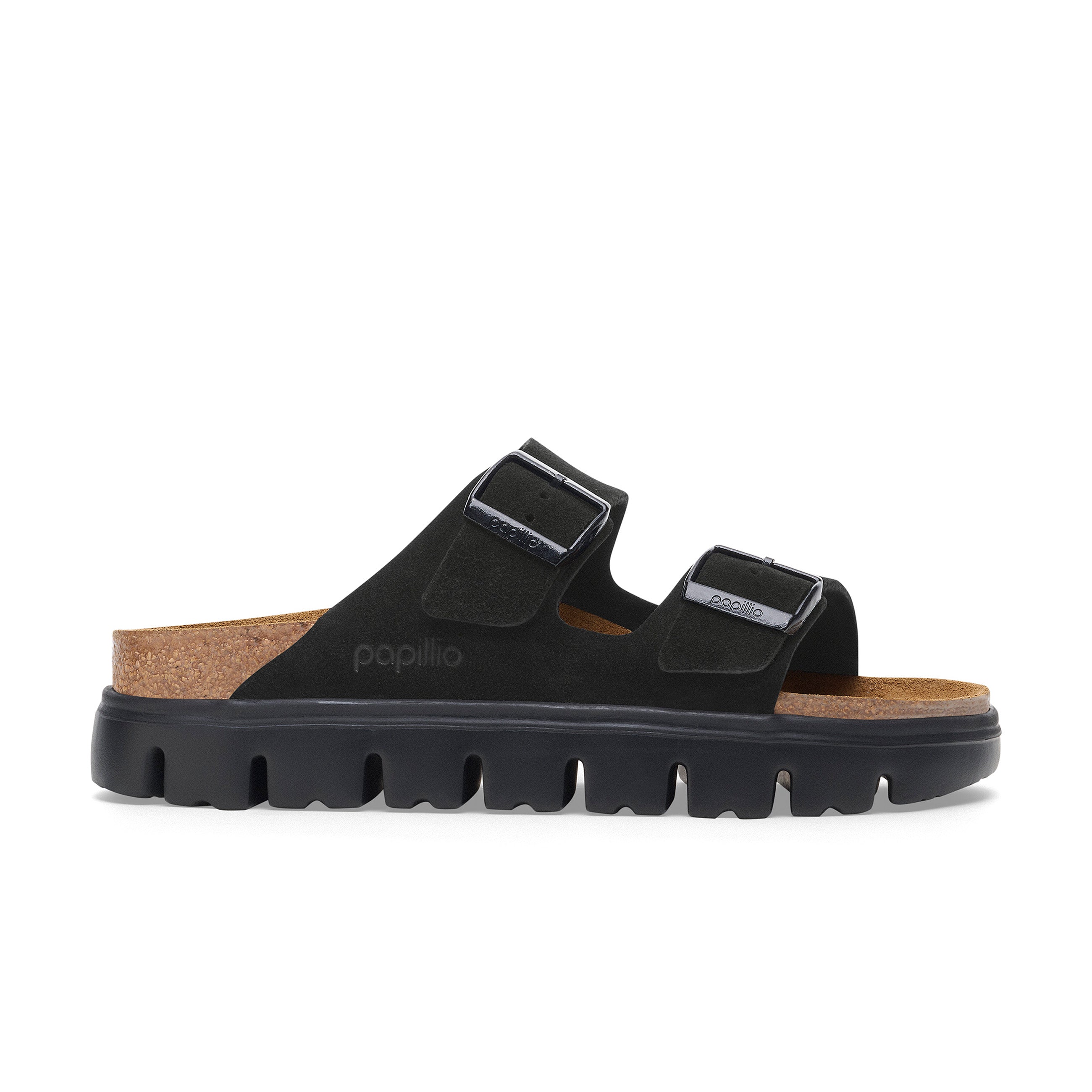 Arizona Chunky Black Suede Leather