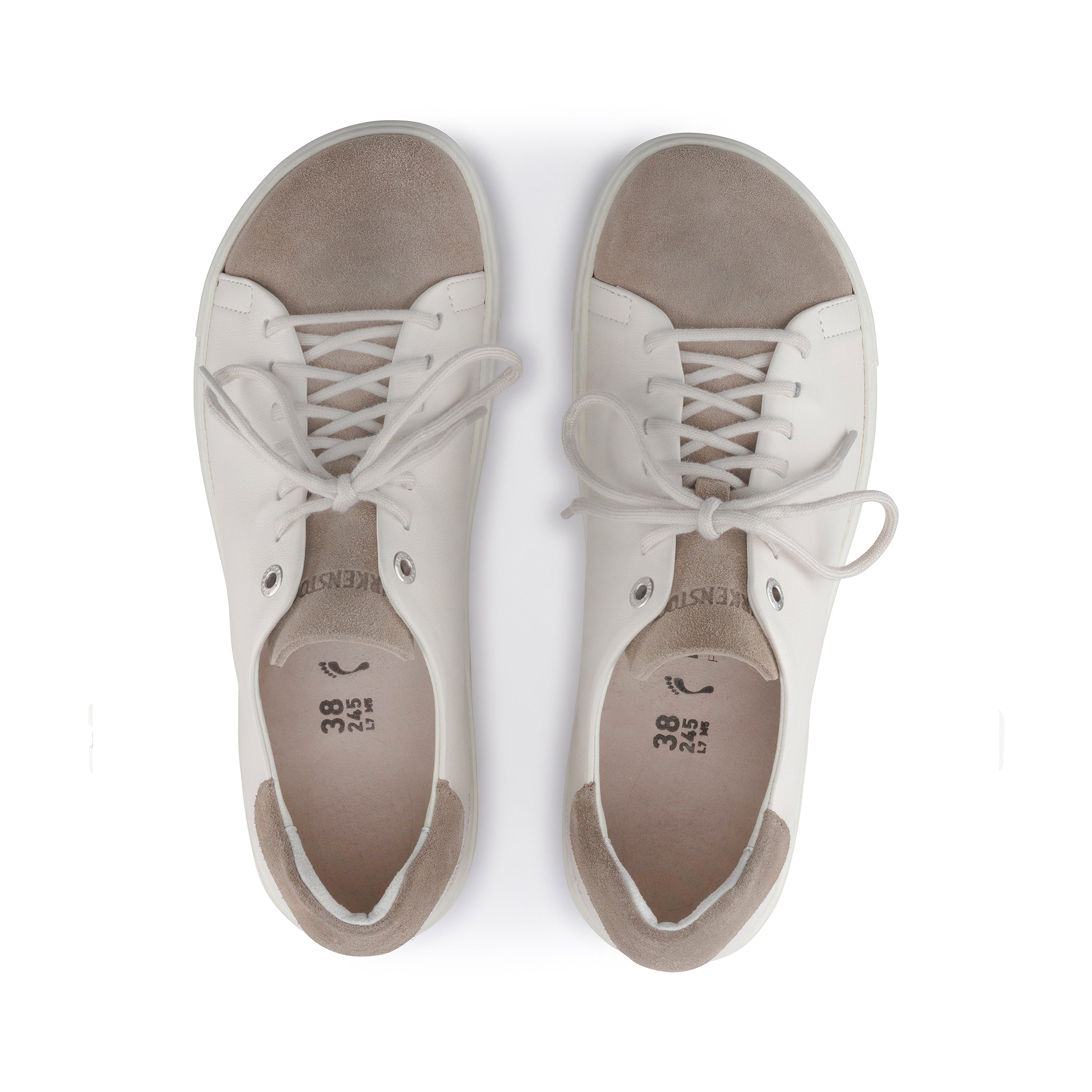 Bend Low Grey Taupe/Eggshell Smooth Leather