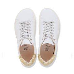 Bend Low White/Metallic Gold Smooth Leather
