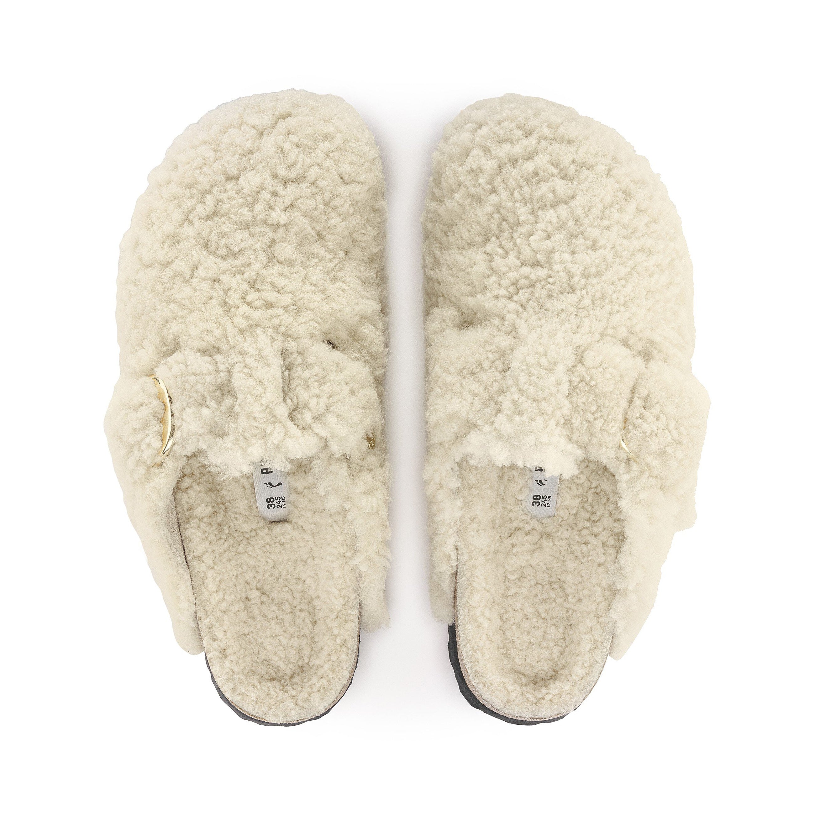 Boston Teddy Shearling Big Buckle Eggshell Shearling