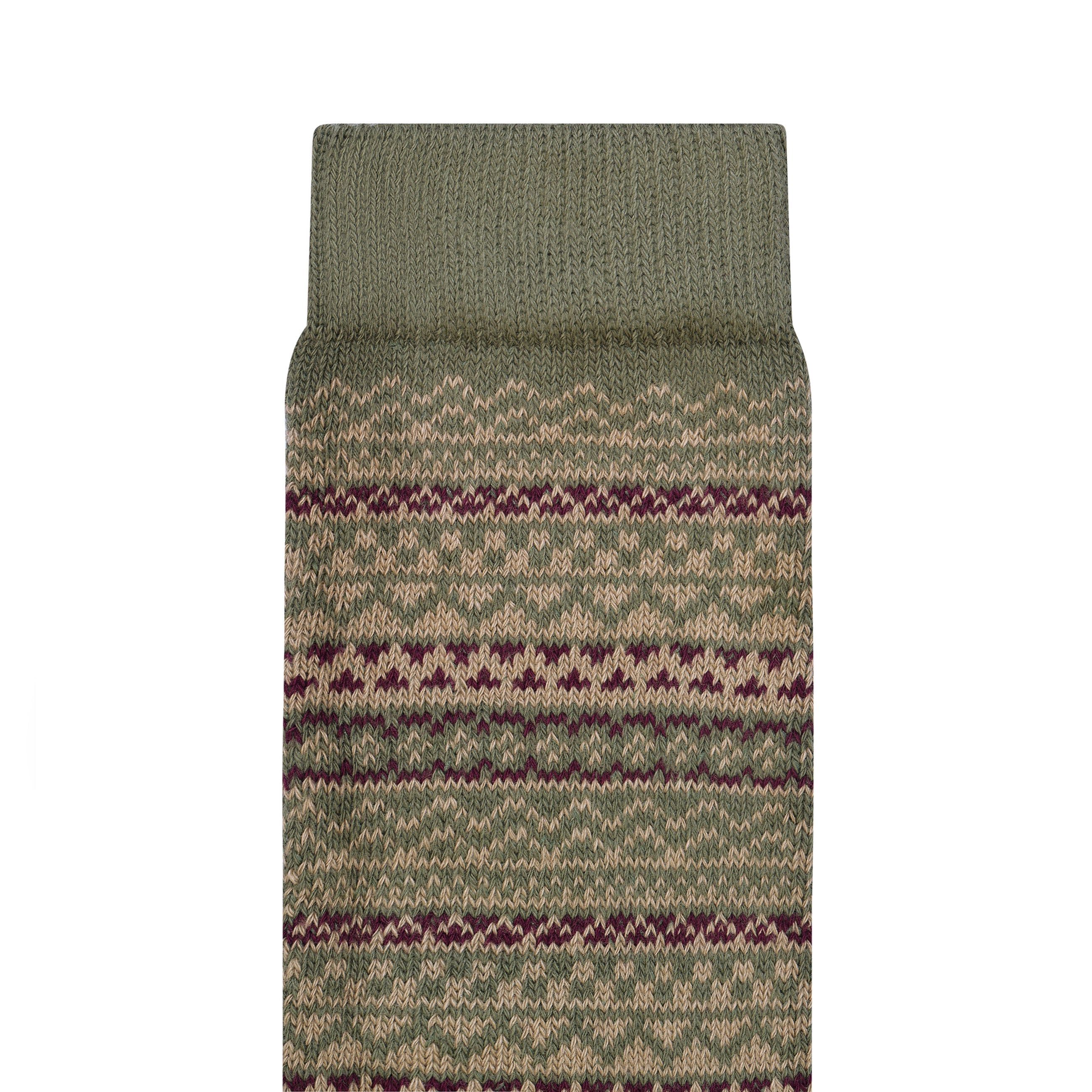 Cotton Pattern Socks Thyme/Taupe/Zinfandel