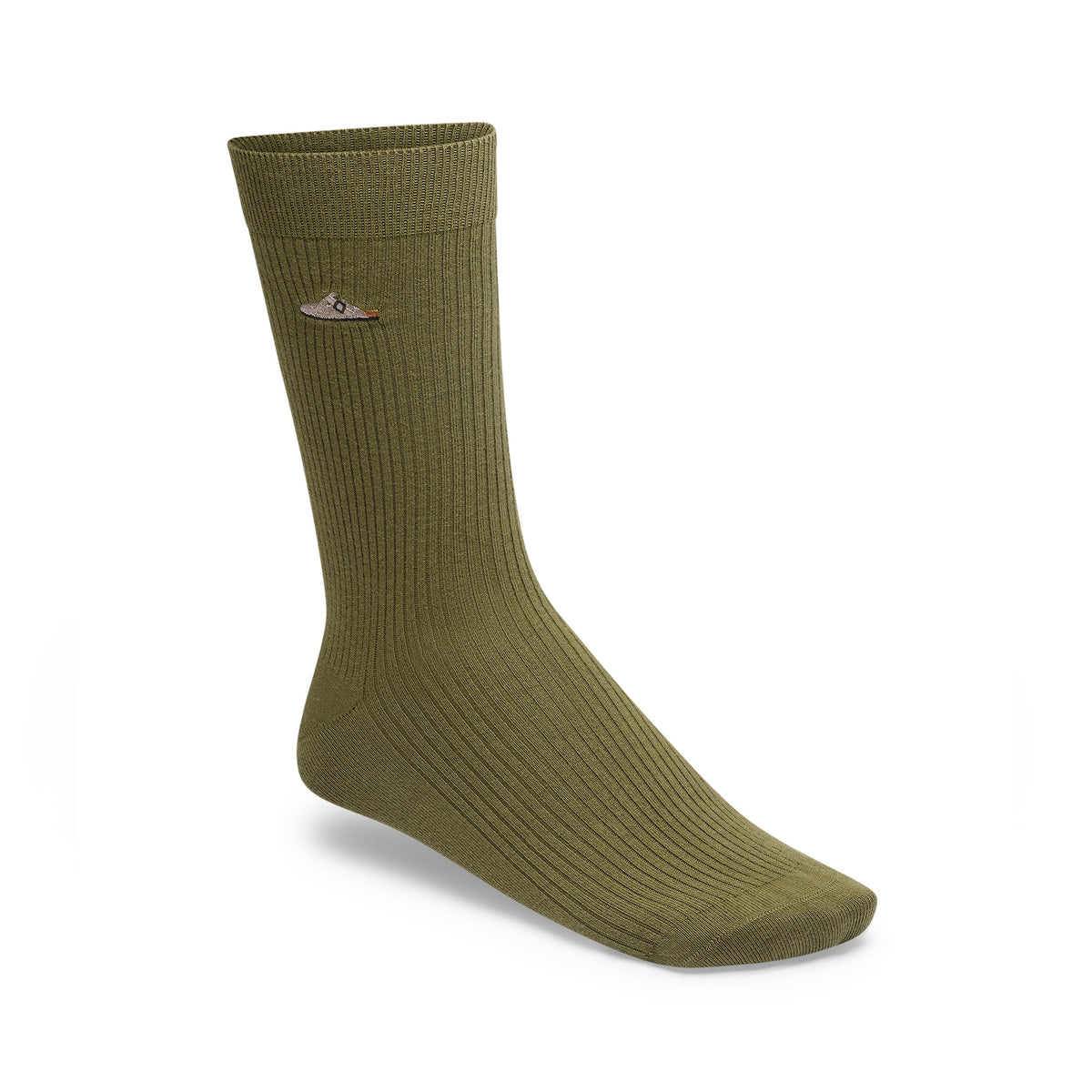 Cotton Ribbed Socks Pine Green