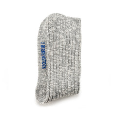 Cotton Slub Socks W Grey White