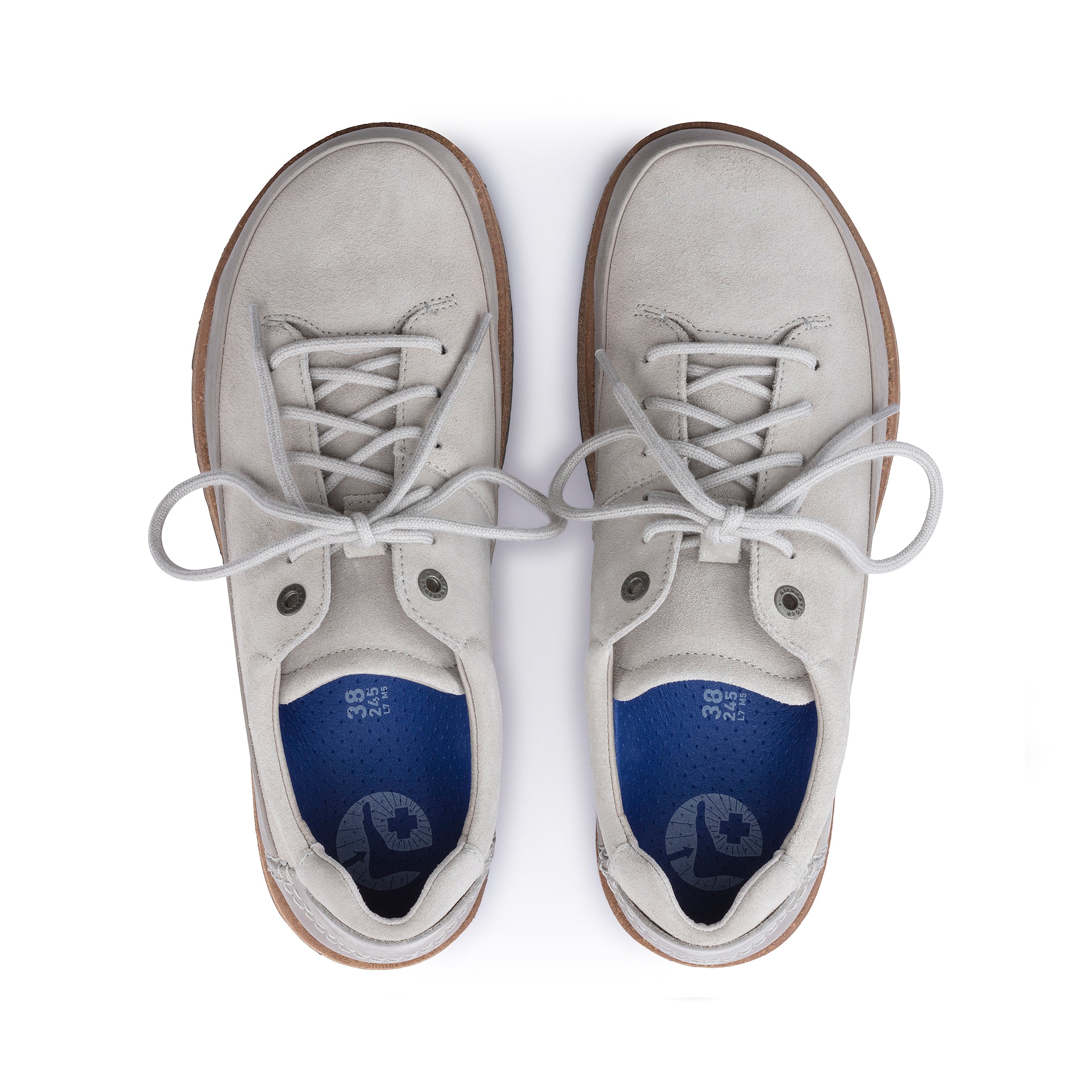 Honnef Low Whale Grey Suede Leather