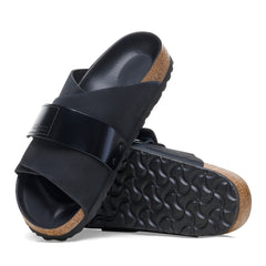 Kyoto High Shine Black Nubuck Leather