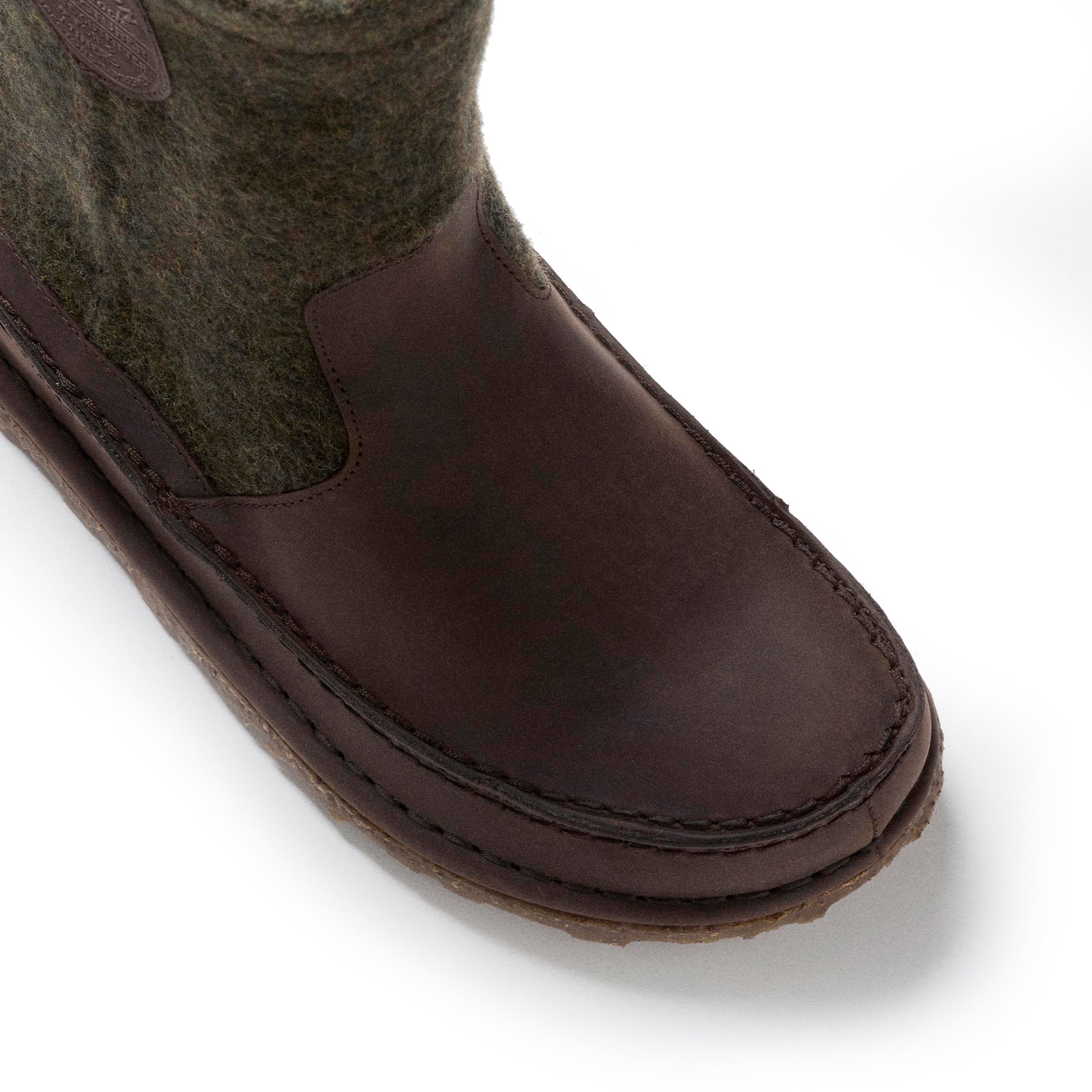 Lahti Roast/Forest Green Wool/Oiled Leather