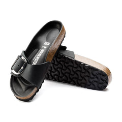 Madrid Big Buckle Black Oiled Leather