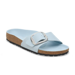 Madrid Big Buckle High Shine Baby Blue Natural Leather Patent