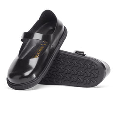 Mantova Droplet Buckle High Shine Black Natural Leather Patent