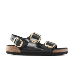 Milano Big Buckle High Shine Black Natural Leather Patent