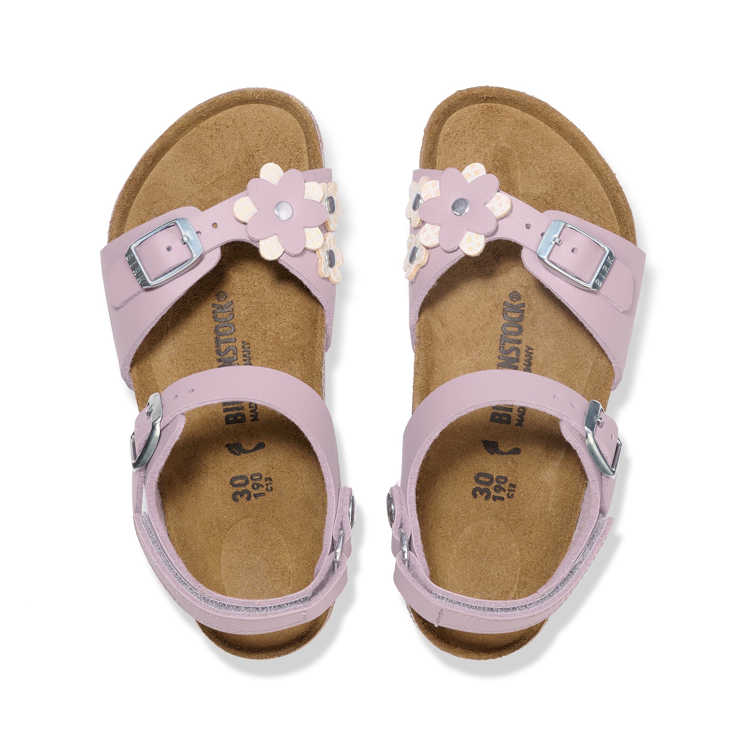 Rio Kids Adjustable Strap Flowers Faded Purple Birko-Flor