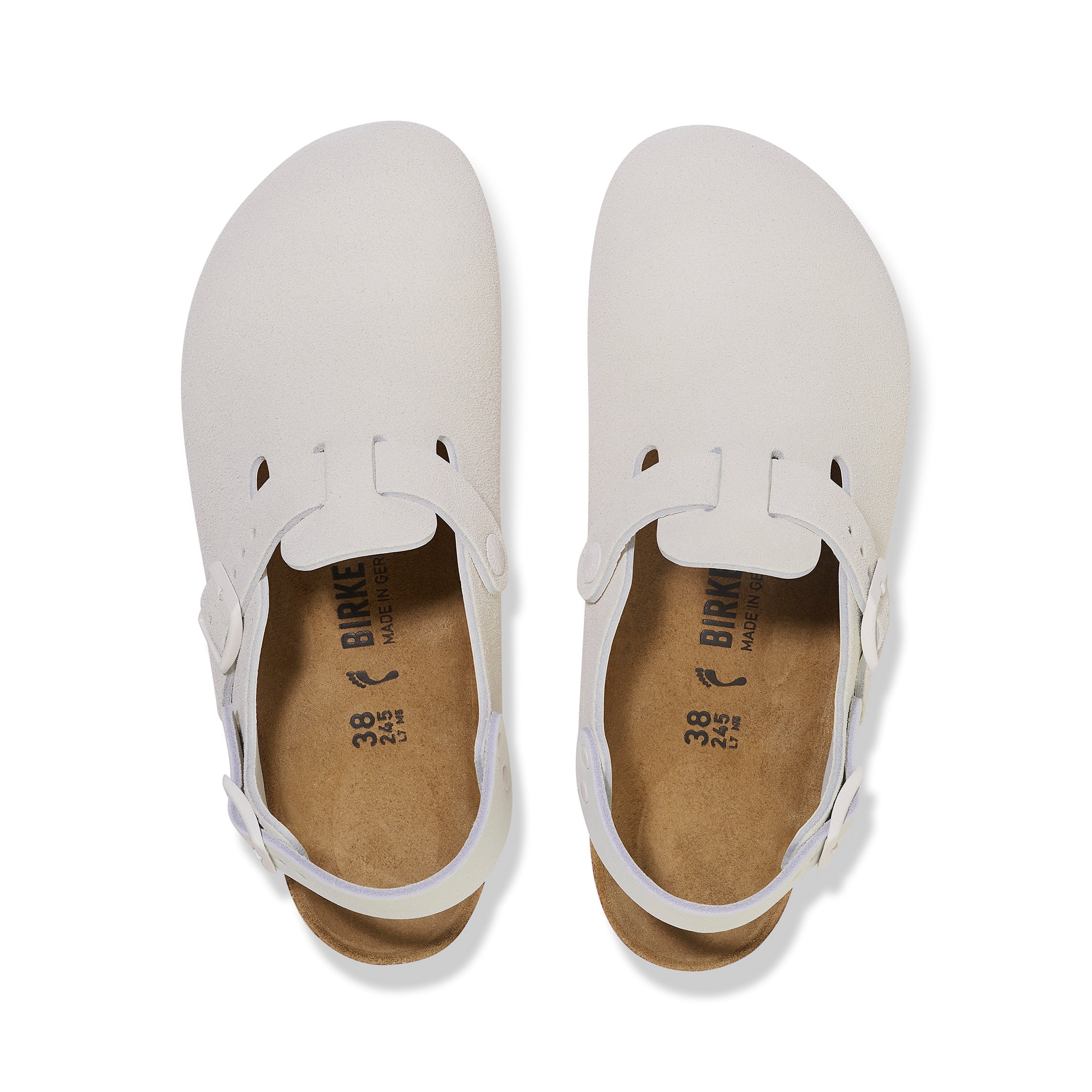 Tokio Antique White Suede Leather