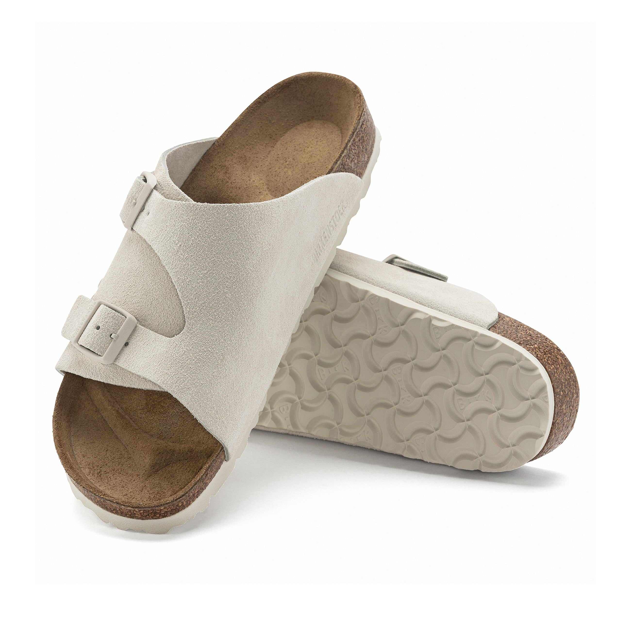 Zurich Antique White Suede Leather